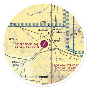 Desert Rock Airport (NV65) VFR Sectional Sticker (20 mile)