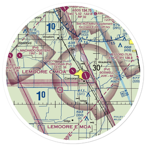 Corcoran Airport (43CN) VFR Sectional Sticker (30 mile)