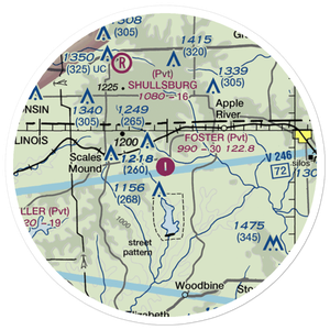 Foster Field (IL28) VFR Sectional Sticker (20 mile)