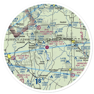 Foster Field (IL28) VFR Sectional Sticker (30 mile)