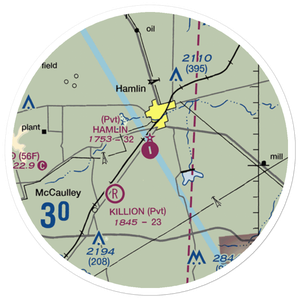 Hamlin Airport (16TX) VFR Sectional Sticker (20 mile)