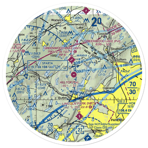 Hill Top Airport (JY43) VFR Sectional Sticker (30 mile)