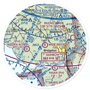 Wide Sky Airpark (JY31) VFR Sectional Sticker (20 mile)