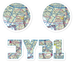 Wide Sky Airpark (JY31) VFR Sectional Sticker Pack