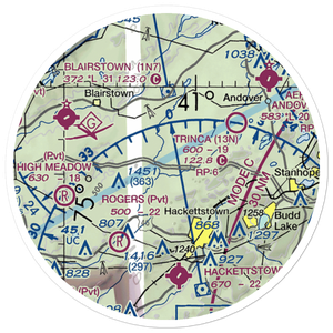 Weiss Farm Airport (JY24) VFR Sectional Sticker (20 mile)