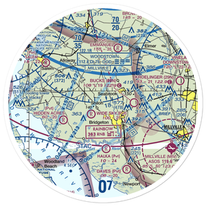 Woodcrest Farms Airstrip (JY17) VFR Sectional Sticker (30 mile)