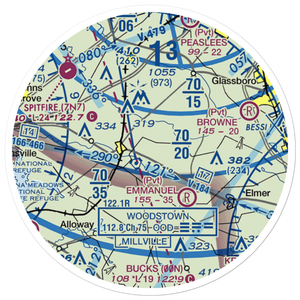 Var-Sky Airport (JY08) VFR Sectional Sticker (20 mile)