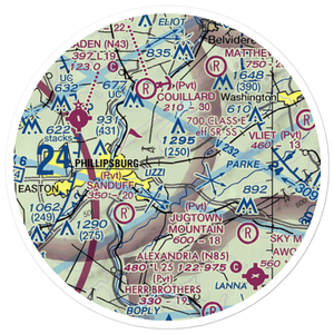 Air-List-Ads Airport (JY07) VFR Sectional Sticker (20 mile)