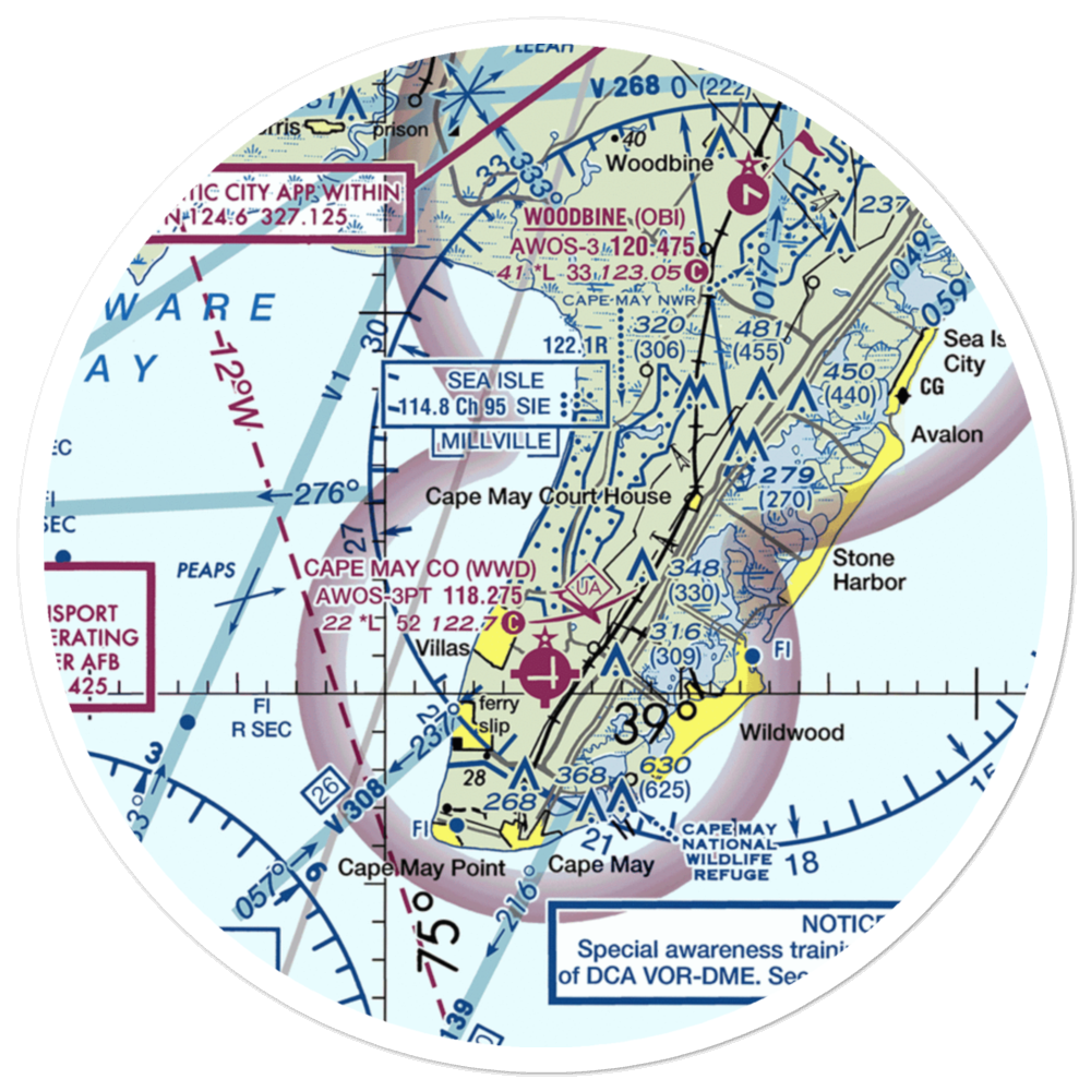 Paramount Air Airport (JY04) VFR Sectional Sticker (30 mile) 
