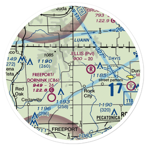 Sue Rock International Airport (IS93) VFR Sectional Sticker (20 mile)