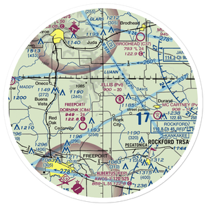 Sue Rock International Airport (IS93) VFR Sectional Sticker (30 mile)