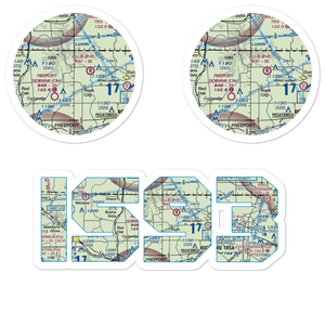 Sue Rock International Airport (IS93) VFR Sectional Sticker Pack