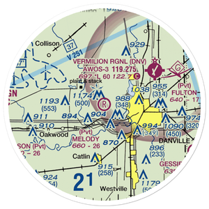 Melody Field (IS88) VFR Sectional Sticker (20 mile)