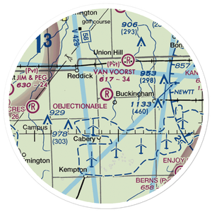 Hendrix Airport (IS86) VFR Sectional Sticker (20 mile)