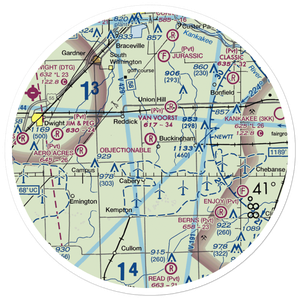 Hendrix Airport (IS86) VFR Sectional Sticker (30 mile)