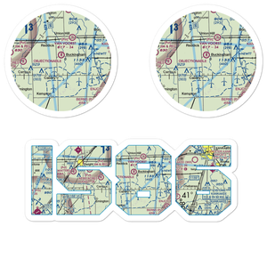 Hendrix Airport (IS86) VFR Sectional Sticker Pack