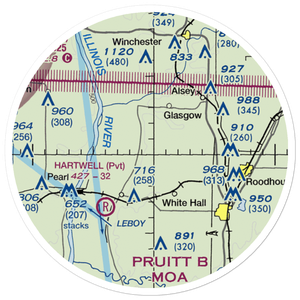 Newton Airport (IS85) VFR Sectional Sticker (20 mile)