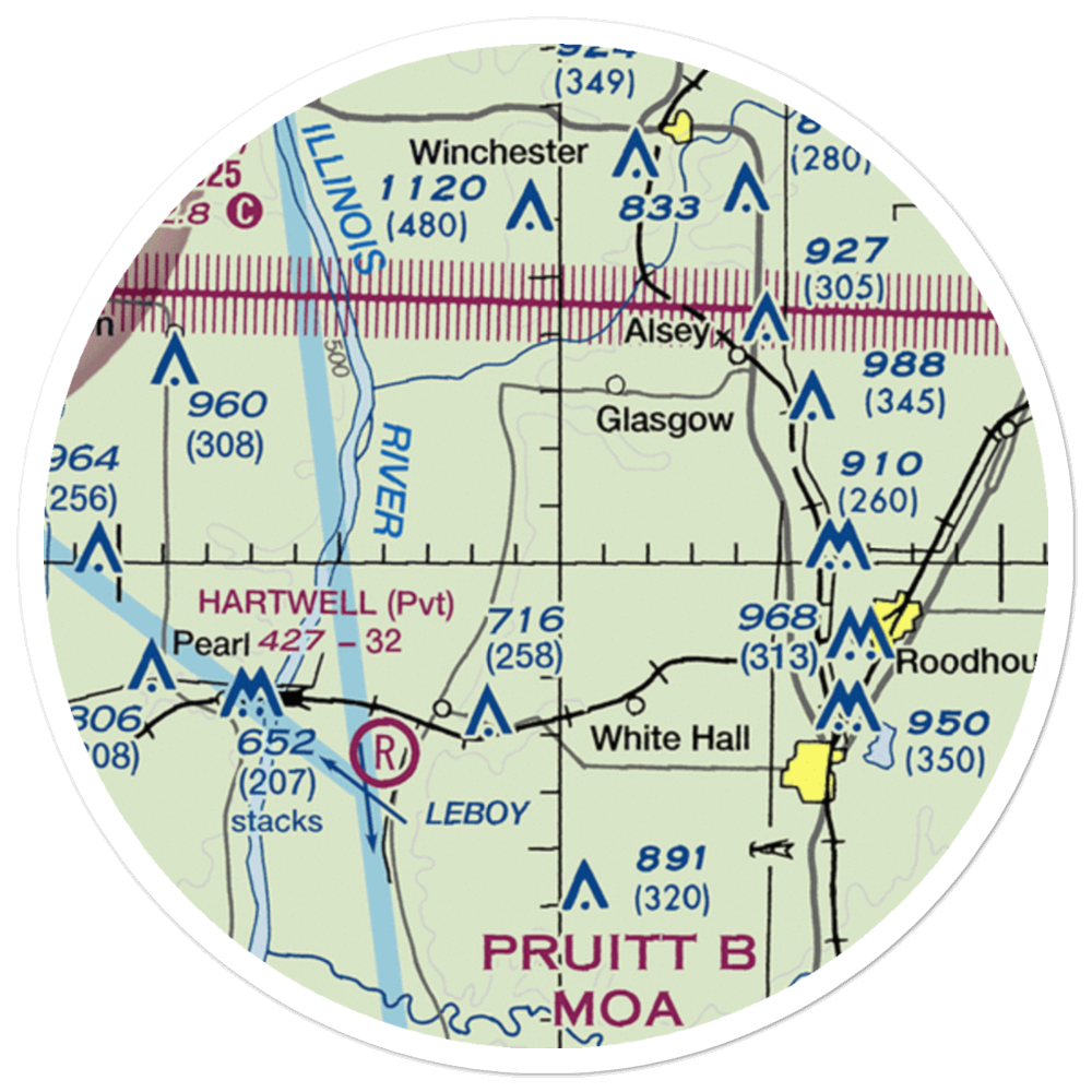 Newton Airport (IS85) VFR Sectional Sticker (20 mile) 