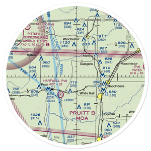 Newton Airport (IS85) VFR Sectional Sticker (30 mile)