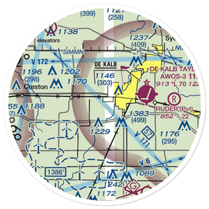 Uncle Chuck's Airport (IS80) VFR Sectional Sticker (20 mile)