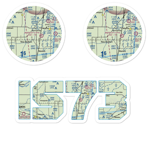 Woodley Aerial Spray Airport (IS73) VFR Sectional Sticker Pack