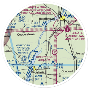 Kloker Airport (IS69) VFR Sectional Sticker (20 mile)