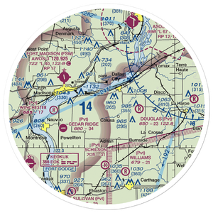 Rhea Restricted Landing Area (IS66) VFR Sectional Sticker (30 mile)