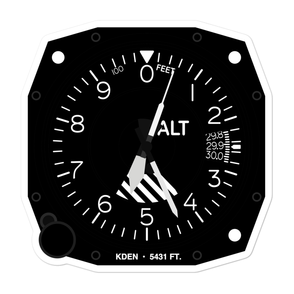 Denver International Airport (KDEN) Altimeter Stickers 