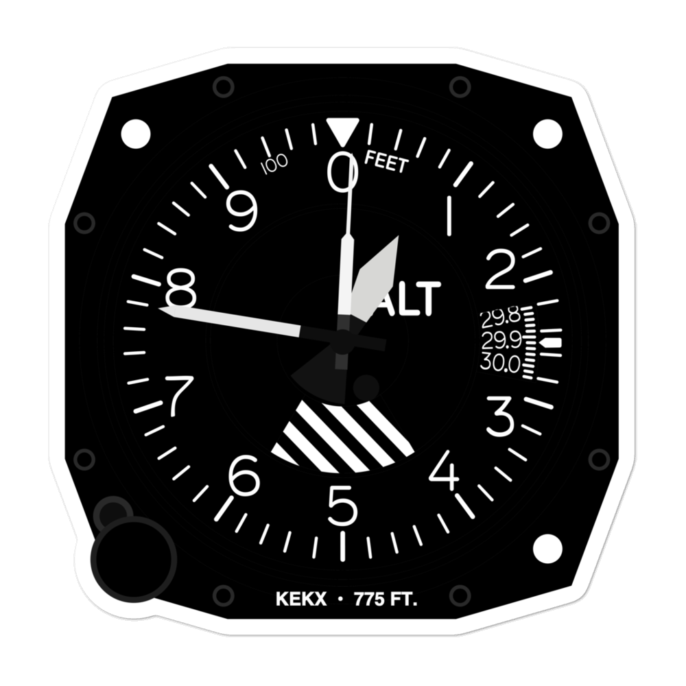 Addington Field (KEKX) Altimeter Stickers 