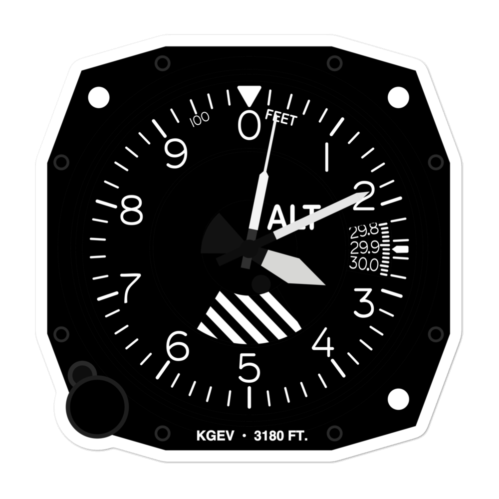 Ashe County Airport (KGEV) Altimeter Stickers 