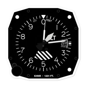 Harlan Municipal Airport (KHNR) Altimeter Stickers