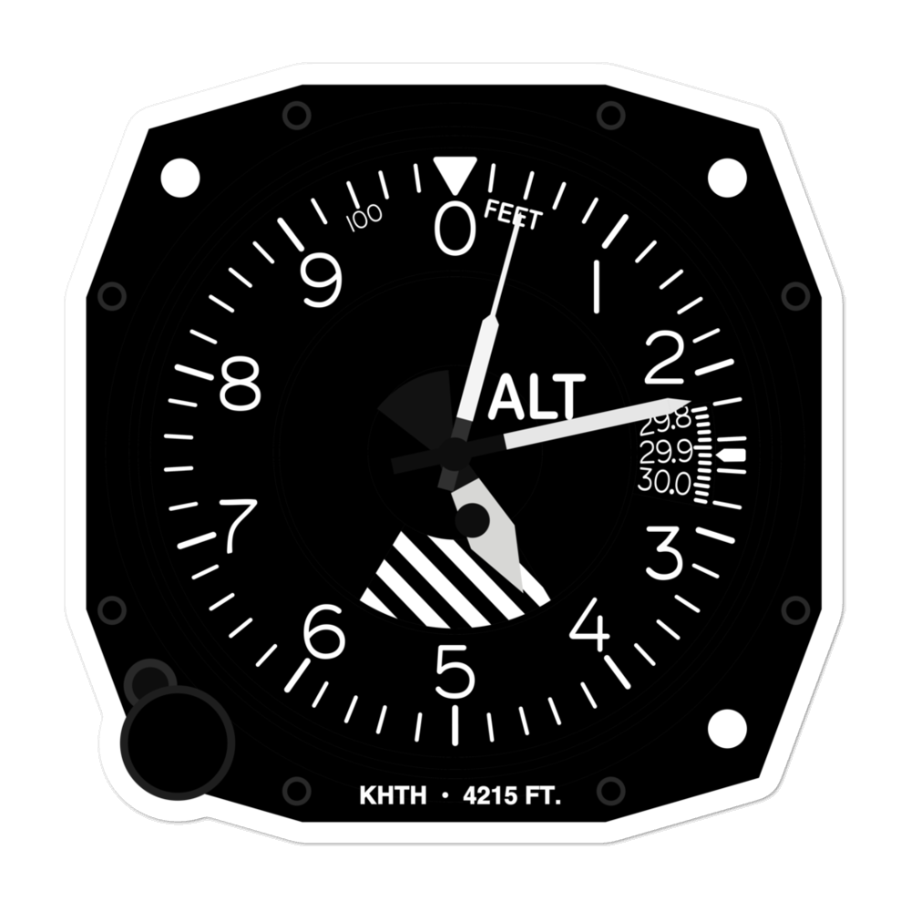 Hawthorne Industrial Airport (KHTH) Altimeter Stickers 
