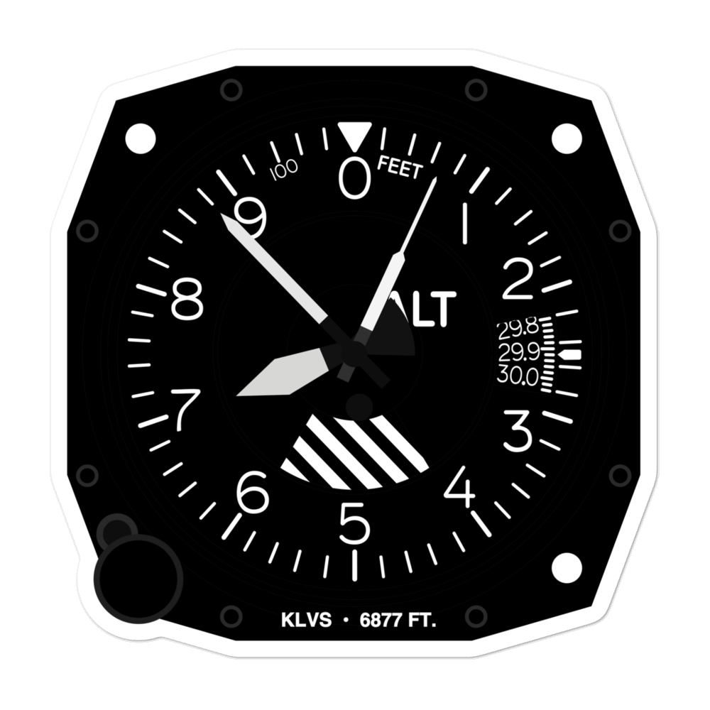 Las Vegas Municipal Airport (KLVS) Altimeter Stickers 