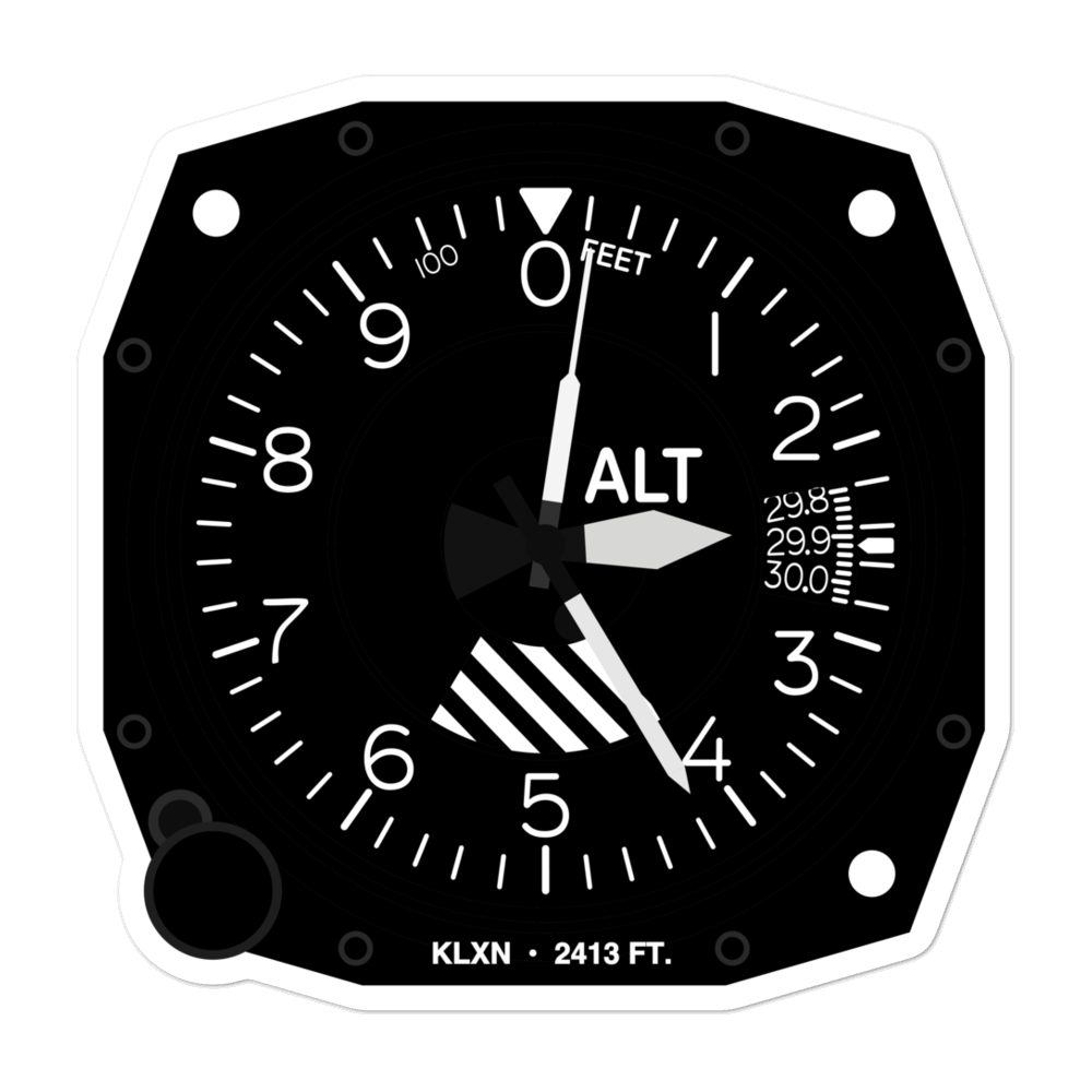 Jim Kelly Field (KLXN) Altimeter Stickers 