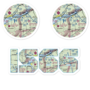 Rhea Restricted Landing Area (IS66) VFR Sectional Sticker Pack