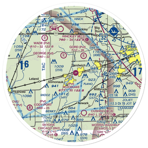 Woodlake Landing Airport (IS65) VFR Sectional Sticker (30 mile)