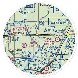 Kuntz Field (IS64) VFR Sectional Sticker (20 mile)