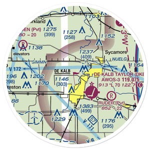 Hoffman Airport (IS63) VFR Sectional Sticker (20 mile)