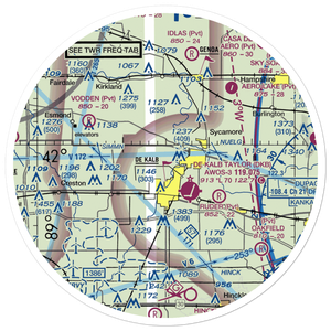 Hoffman Airport (IS63) VFR Sectional Sticker (30 mile)