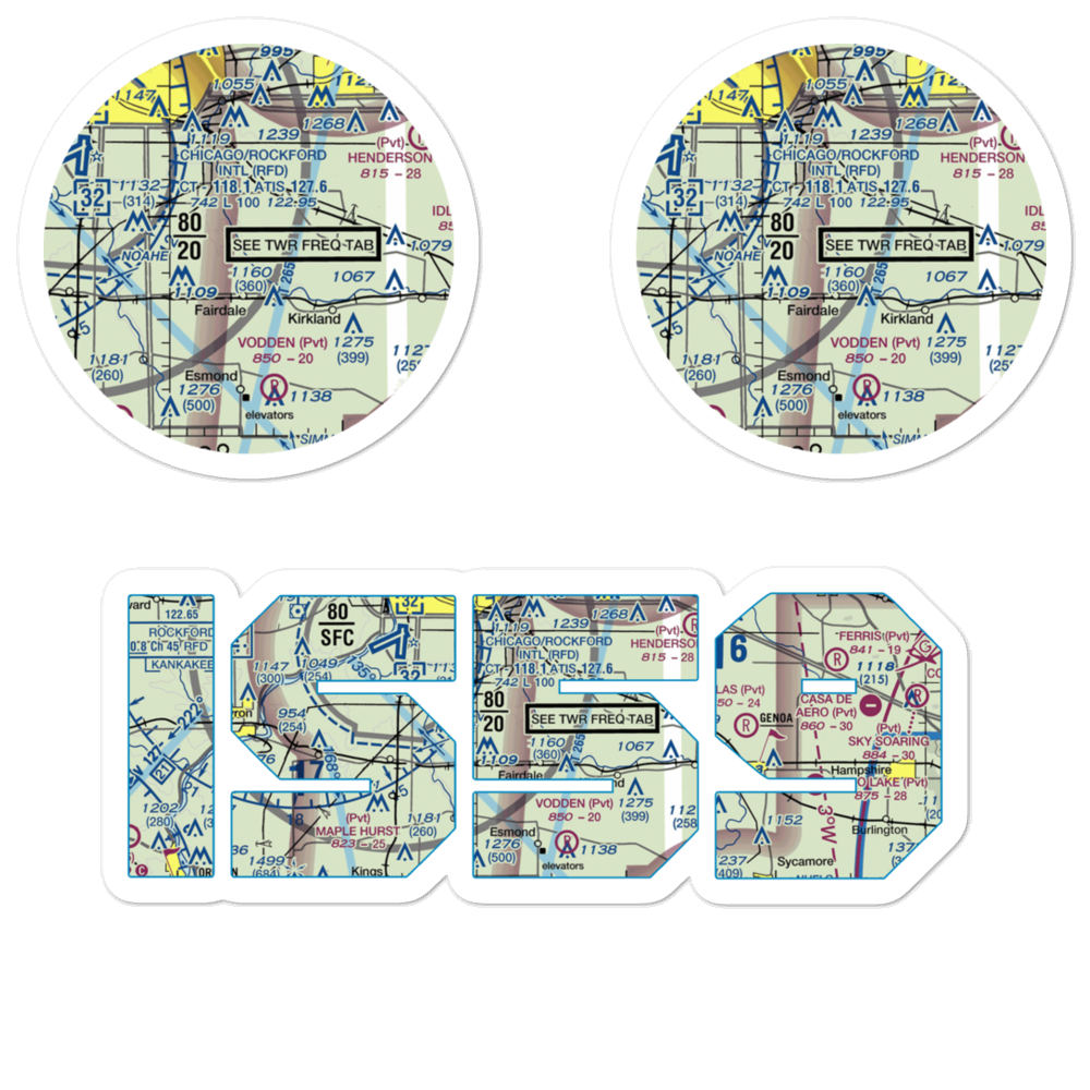 Rotstein Airport (IS59) VFR Sectional Sticker Pack 