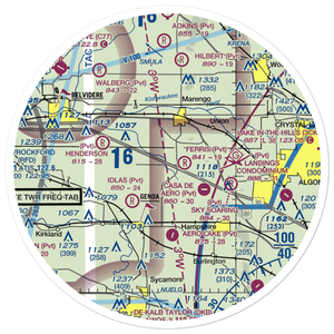 Wind Rose Farm Airport (IS57) VFR Sectional Sticker (30 mile)