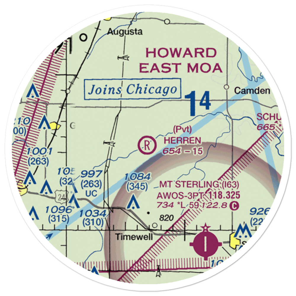 Herren Airport (IS56) VFR Sectional Sticker (20 mile) 