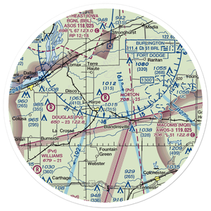 Morton Airport (IS55) VFR Sectional Sticker (30 mile)
