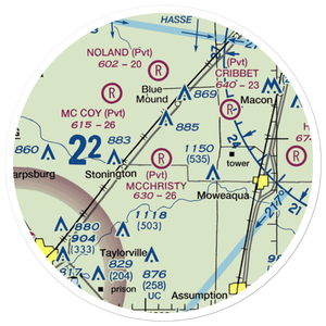 Mc Christy Airport (IS54) VFR Sectional Sticker (20 mile)