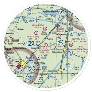 Mc Christy Airport (IS54) VFR Sectional Sticker (30 mile)