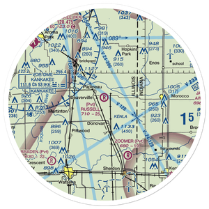 Russell Airport (IS52) VFR Sectional Sticker (30 mile)