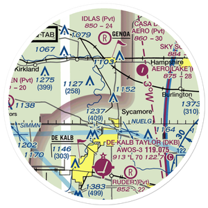Willis Airport (IS47) VFR Sectional Sticker (20 mile)