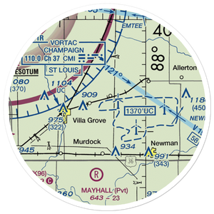 Riggins Farms Airport (IS43) VFR Sectional Sticker (20 mile)
