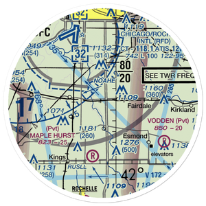 Eudy Airport (IS40) VFR Sectional Sticker (20 mile)