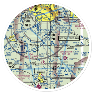 Eudy Airport (IS40) VFR Sectional Sticker (30 mile)